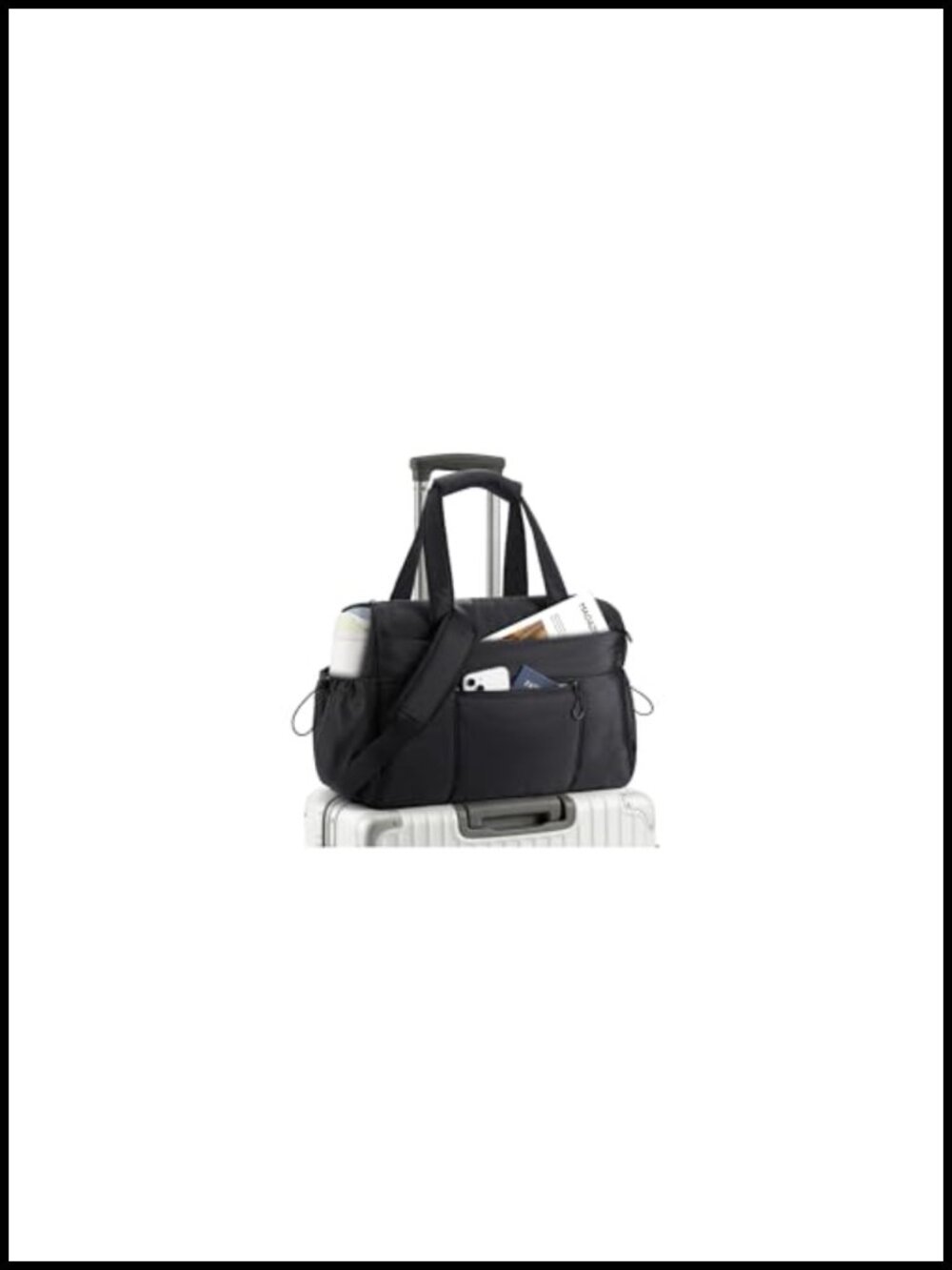 Lightweight Puffer Weekender Carry On Travel Duffle with Wet Pocket & Laptop